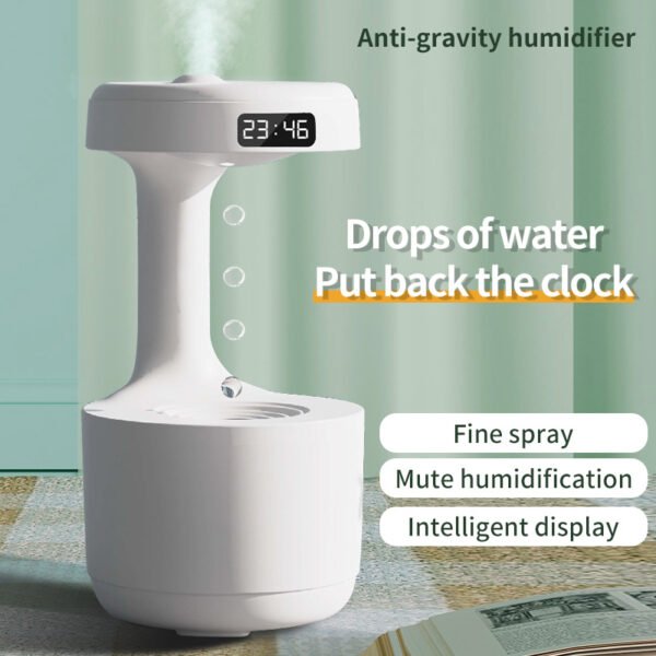 Bedroom Anti-Gravity Humidifier With Clock - Image 5