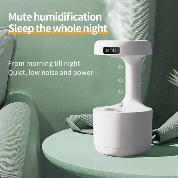 Bedroom Anti-Gravity Humidifier With Clock - Image 6